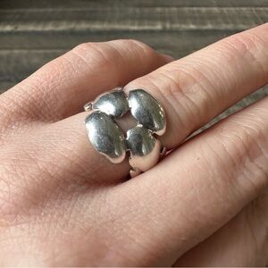 Unique Abstract Modernist Pebble Ring